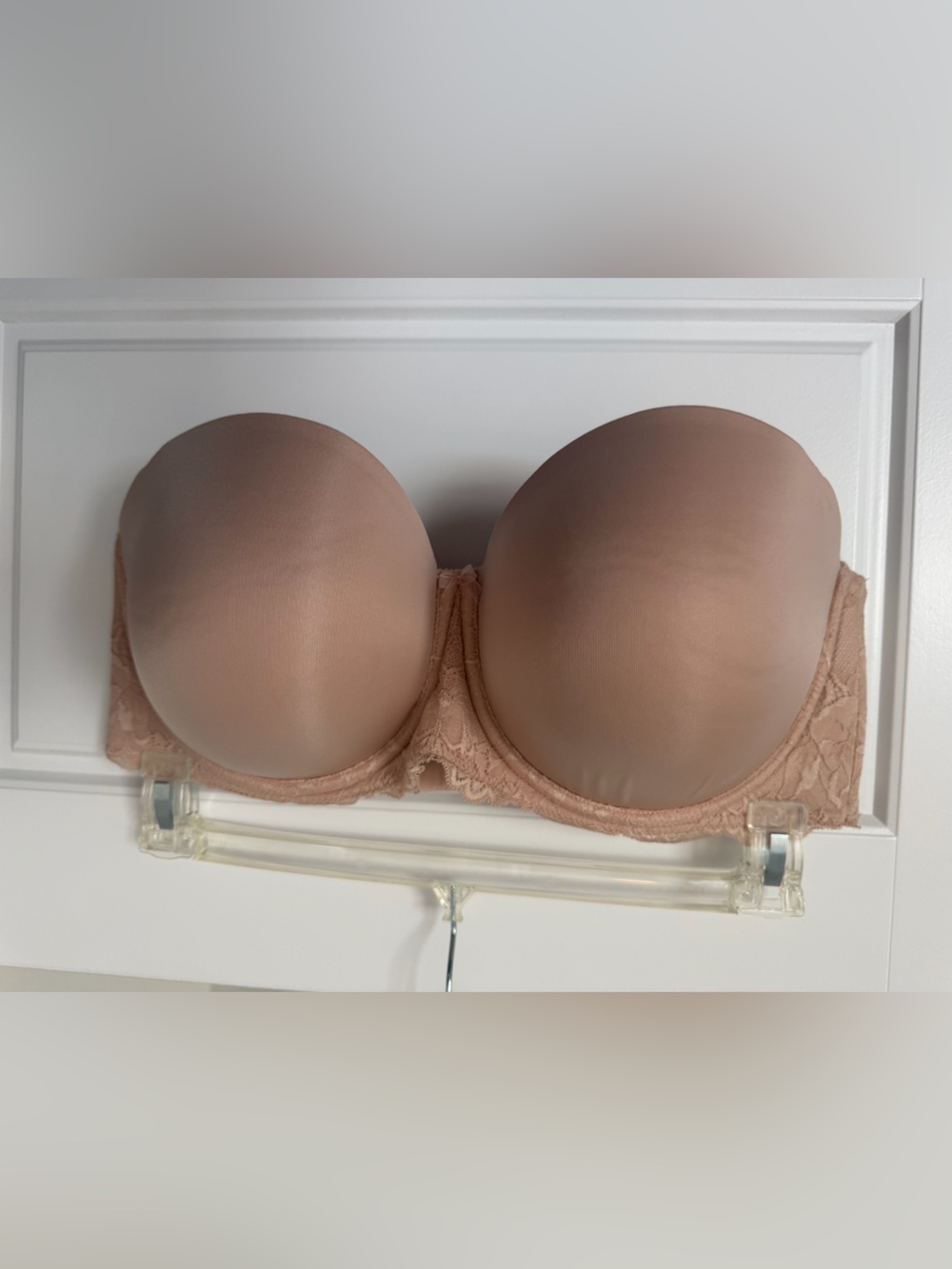 Torrid Curve Strapless Lace-Trim Push-Up Bra - blush  Nude